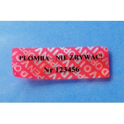 Plomba OPEN VOID czerwona  60x20 mm